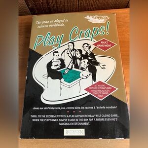 PLAY CRAPS By Restoration Hardware Heavy Felt Cover Adult Game Casino Night
